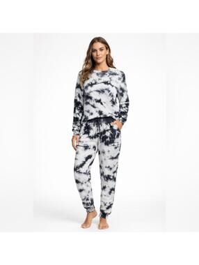 Splendid Sundown Playa Tie-Dye Lounge Set – Size Small – Waffle Knit Jogger Set